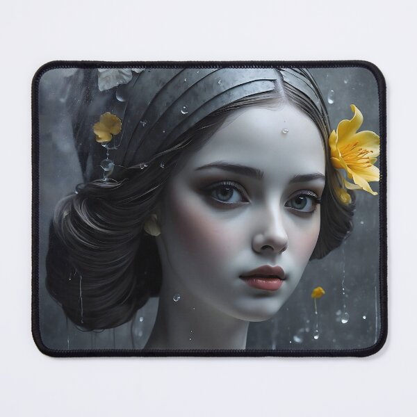 Item preview, Intricate Bloom: Lost in Thought (Black & Yellow) designed and sold by Animepic222.