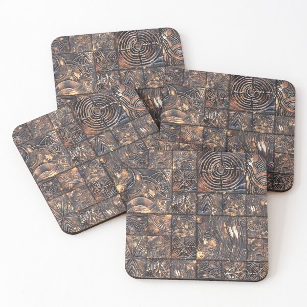 Item preview, copper tile repeat designed and sold by Print paint and pixel.