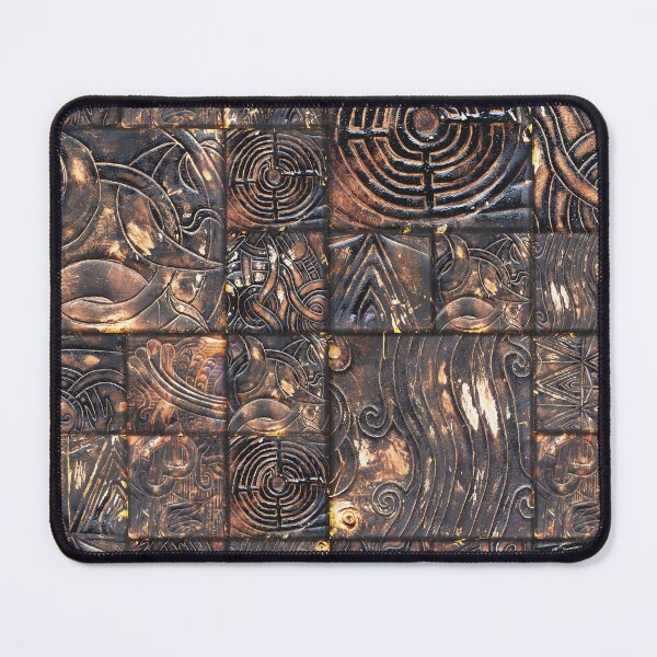 Item preview, copper tile repeat designed and sold by Andy Maffo Makes Art.