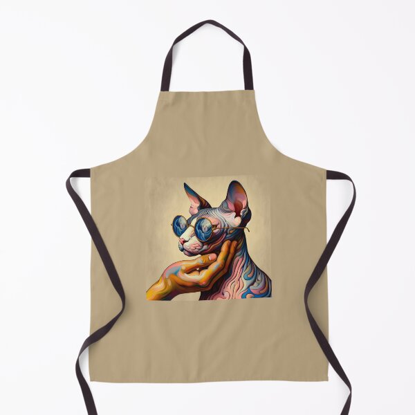 Item preview, Ethereal Feline Beauty: De Kooning-Inspired Sphynx Art designed and sold by BastKittyStore.