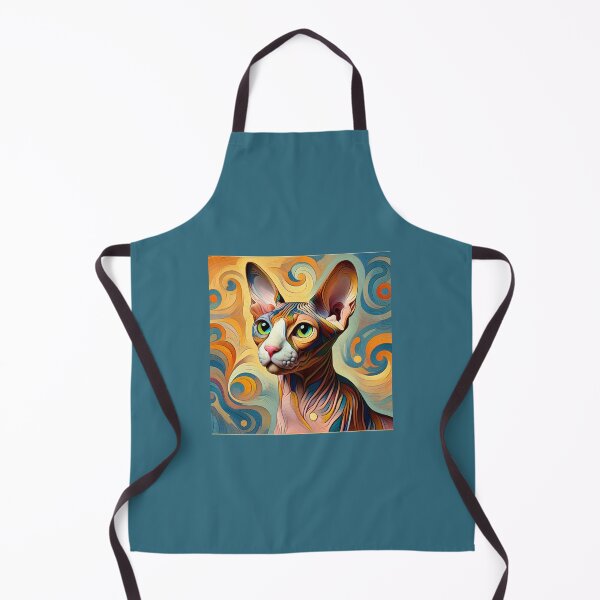Item preview, De Kooning's Muse: Abstract Elegance in Sphynx Portraits designed and sold by BastKittyStore.