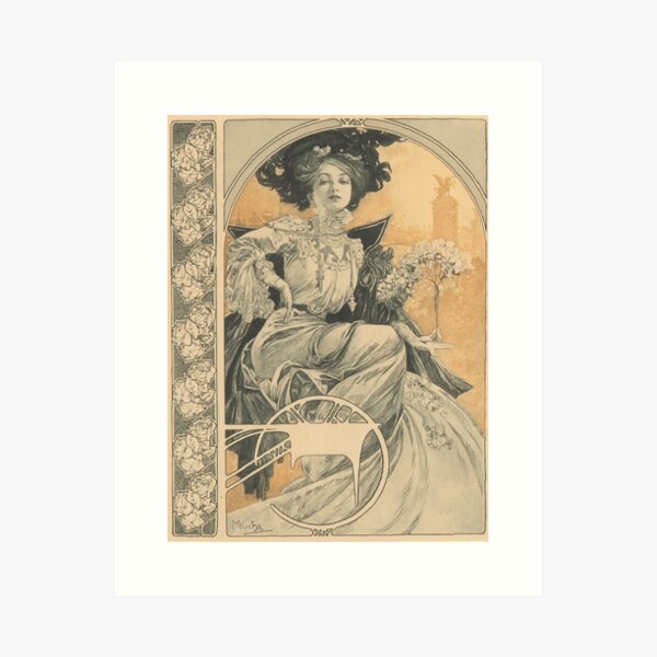 Aperçu de l'œuvre Documents décoratifs, par Alphonse Mucha. HAUTE DÉFINITION créée et vendue par MINDTHECHERRY.