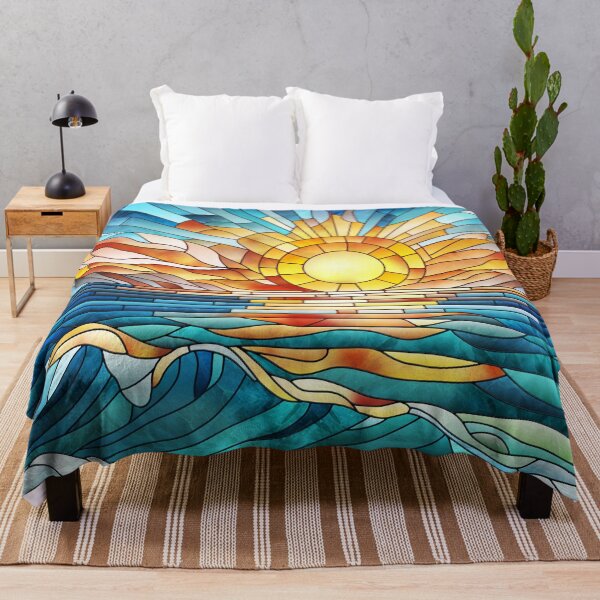 Item preview, Ocean Sunset mosaic art designed and sold by k9printart.