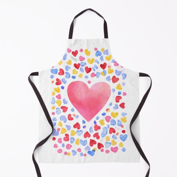 Item preview, Big Valentines Love Heart Confetti Amor Watercolour  designed and sold by Kayley  |  QuintaDaColherArtes.