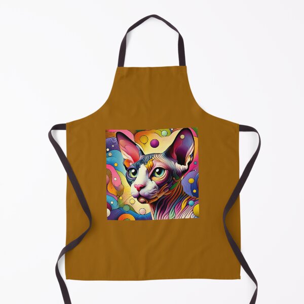 Item preview, Sphynx Serenade: Abstract Elegance Inspired by De Kooning designed and sold by BastKittyStore.