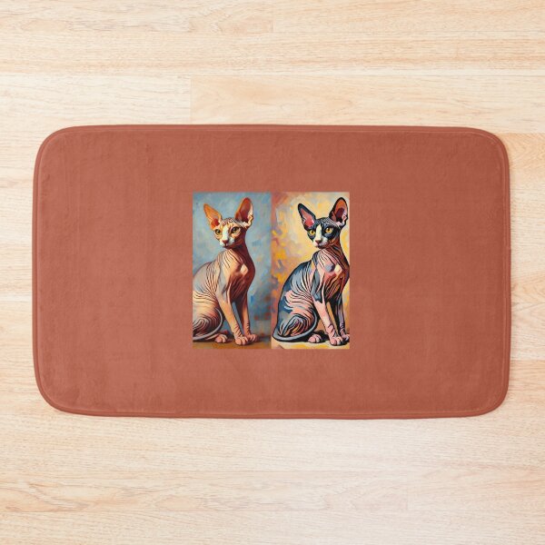Item preview, De Kooning's Influence: Abstract Elegance in Sphynx Form designed and sold by BastKittyStore.
