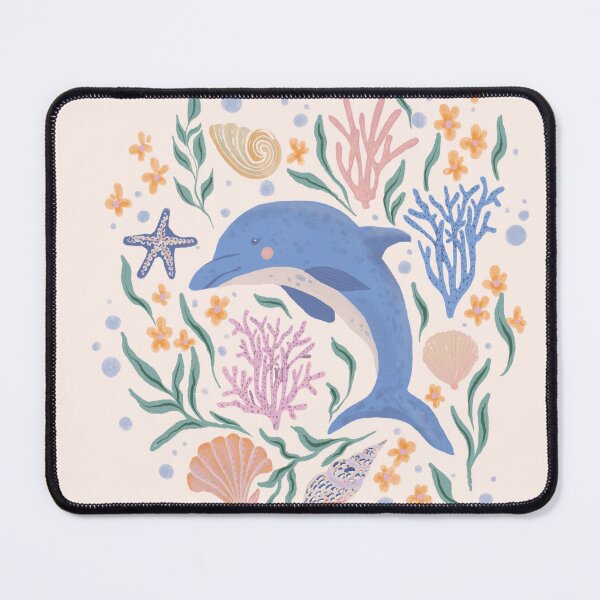Item preview, Playful Dolphin and Coral Reef Art Print - Brighten Up Your Space with Ocean Splendor designed and sold by AKart19.