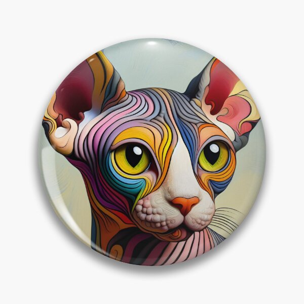 Item preview, Sphynx Serenade: De Kooning's Influence on Feline Art designed and sold by BastKittyStore.