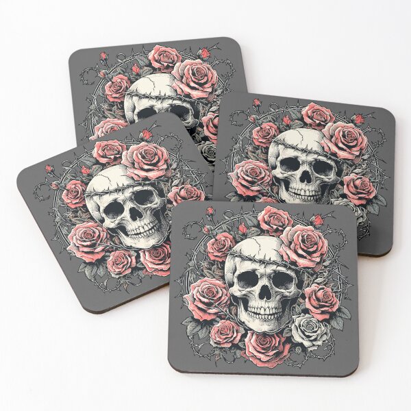 Item preview, Skull and roses. designed and sold by Inkdiekiller.