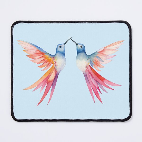 Item preview, Two colorful hummingbirds designed and sold by ganznice.