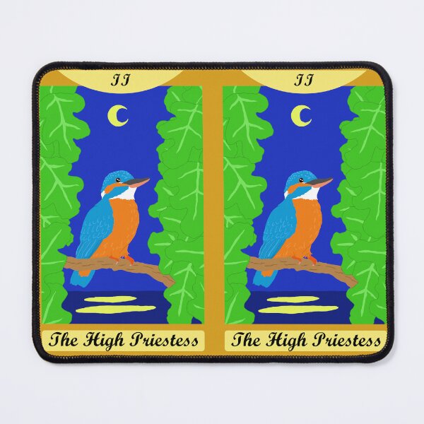 Item preview, High Priestess Bird Tarot Card With Kingfisher designed and sold by TiffinByLK.