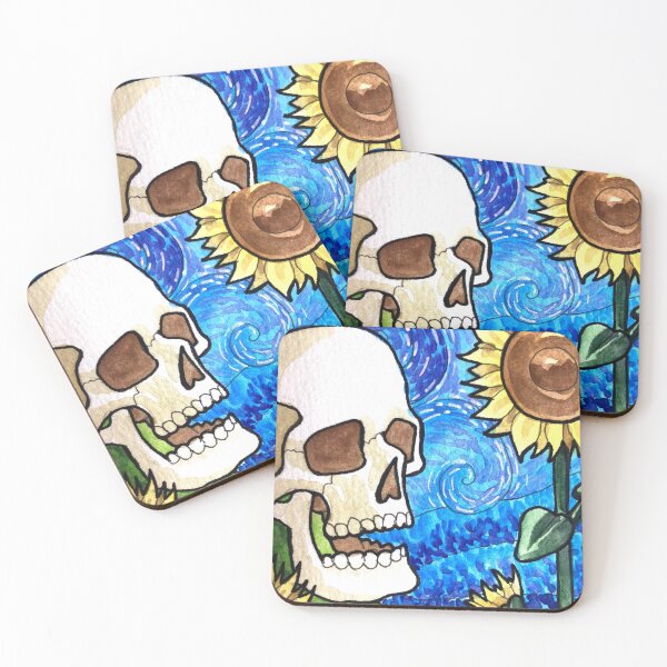 Item preview, Skull and Sunflowers - Inspired Van Gogh designed and sold by Katie Atkin.
