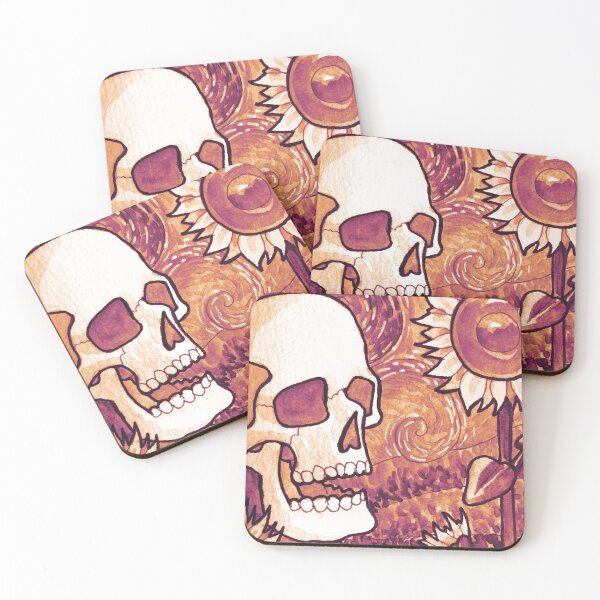 Item preview, Skull and Sunflowers - Inspired Van Gogh designed and sold by Katie Atkin.