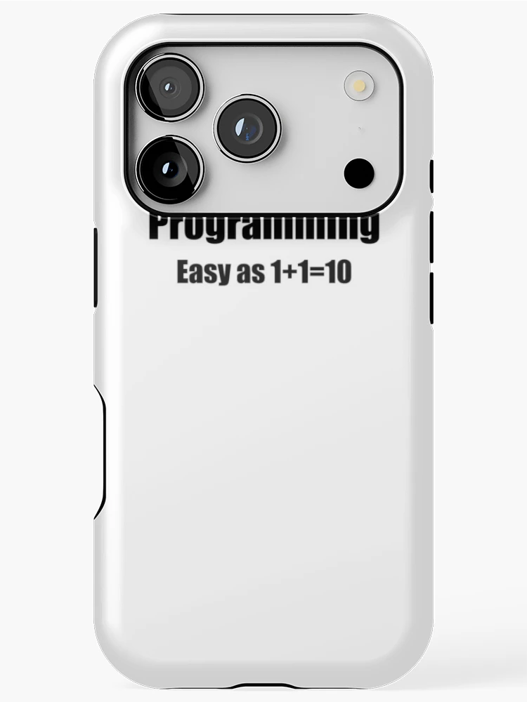 Thumbnail 1 of 4, iPhone Case, Programming binary joke designed and sold by EncodedShirts.