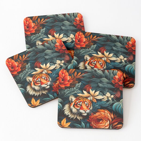 Item preview, Vintage Botanical Tiger Flower Forest Nature Print designed and sold by FoxTreeDesign.