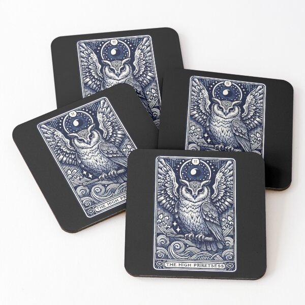 Item preview, The high priestess  owl tarot card  designed and sold by Animalpetslover.