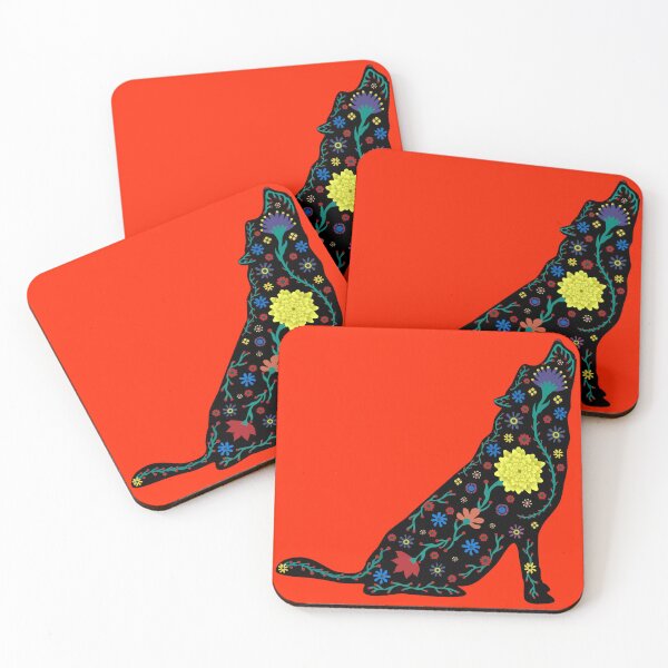 Item preview, Black Dog Wears Flowers designed and sold by ByBudu.