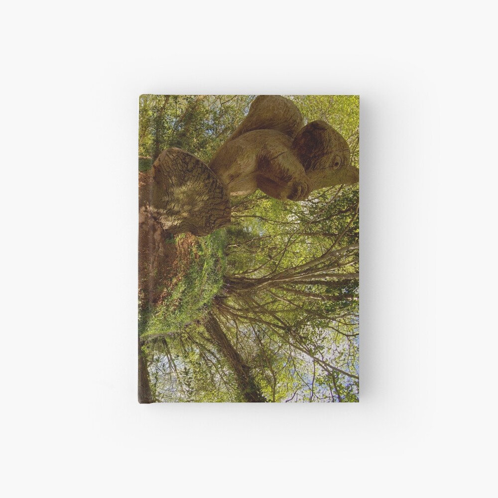 Squirrel Sculpture on path through Prehen Woods, Derry Hardcover Journal