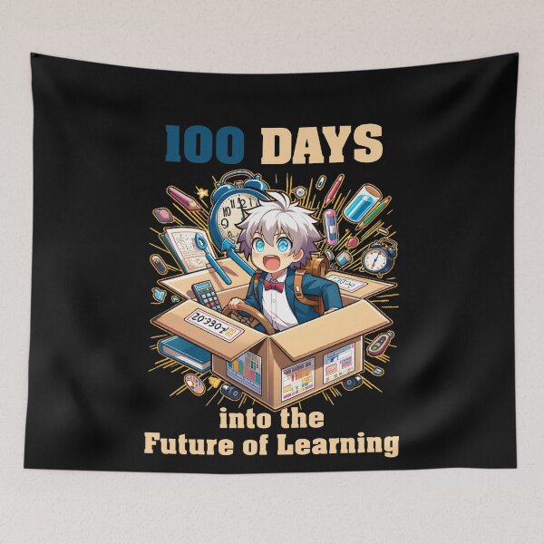 Item preview, 100 Days into the future of learning designed and sold by YokujinDesign.
