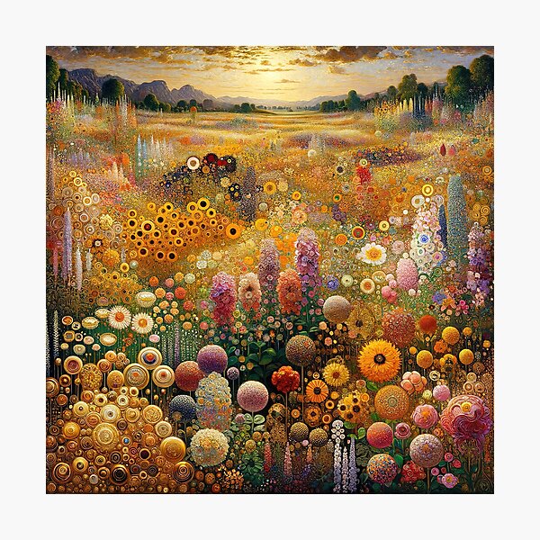 Aperçu de l'œuvre Jardin de fleurs - Gustav Klimt créée et vendue par maniacfitness.