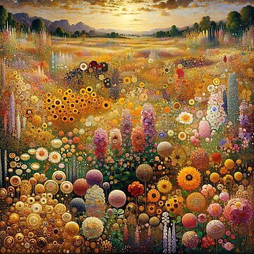 Aperçu de l'œuvre Jardin de fleurs - Gustav Klimt de maniacfitness