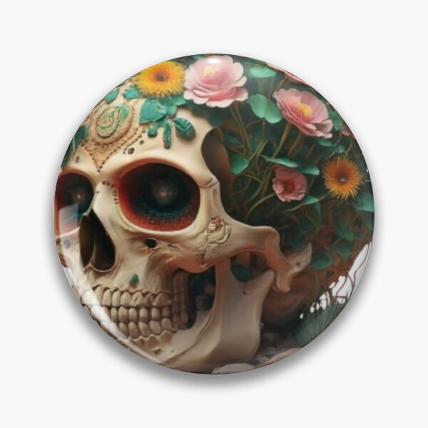 Item preview, "FLOWERS GROWING OUT OF THE SKULL". Funny skull meme designed and sold by Obinne.