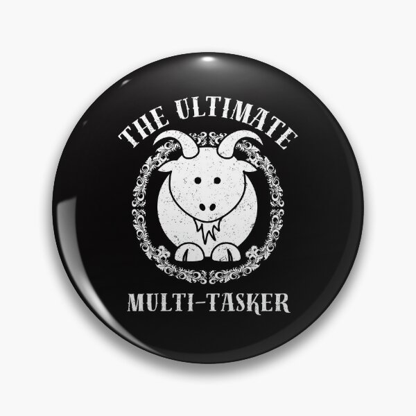 Item preview, Goats: The Ultimate Multi-Taskers, Mowing the Grass, Sustainable Farming, Distressed, Funny designed and sold by HelenGie.