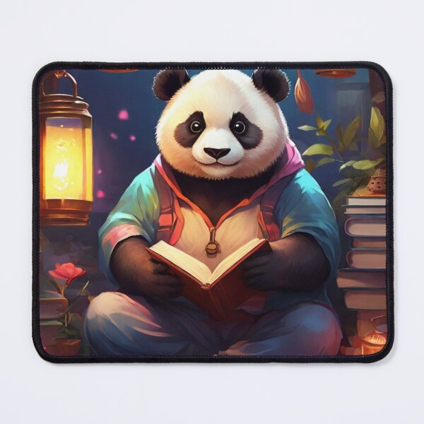 Item preview, My Book Panda Reading under The Lanterns designed and sold by UBdesign.