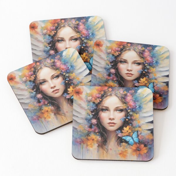 Item preview, Impression with an Angel and blue butterfly designed and sold by bogfl.