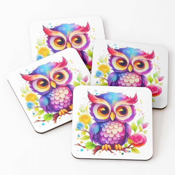 Item preview, Cute Colorful Baby Owl designed and sold by ZenEvoke.