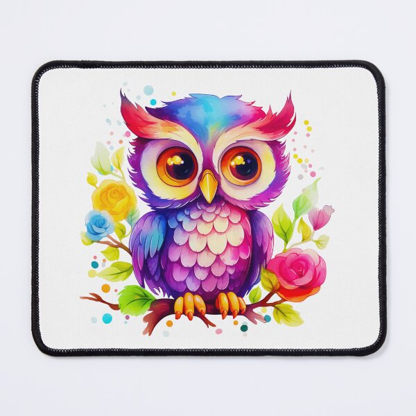 Item preview, Cute Colorful Baby Owl designed and sold by ZenEvoke.