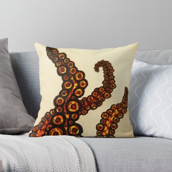 Kissenhülle Oktopus Kraken schwarz Steampunk Tentakel Saugnäpfe