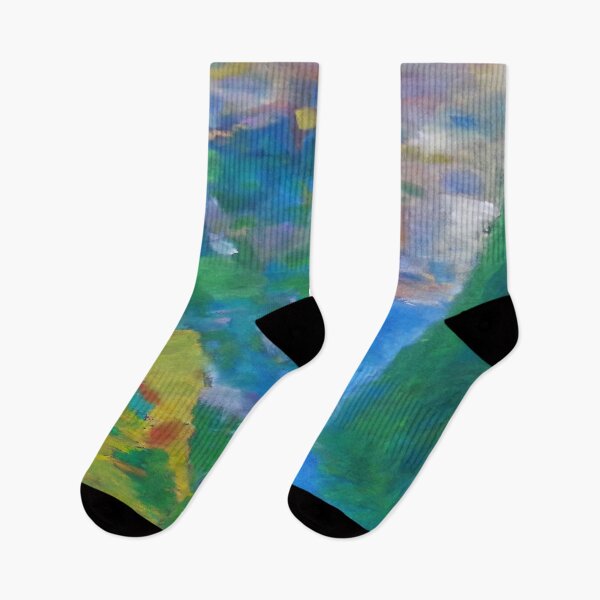 Item preview, Mountain-inspired abstraction painted with soft pastels by Joanna Bazan  designed and sold by BazankiArt.