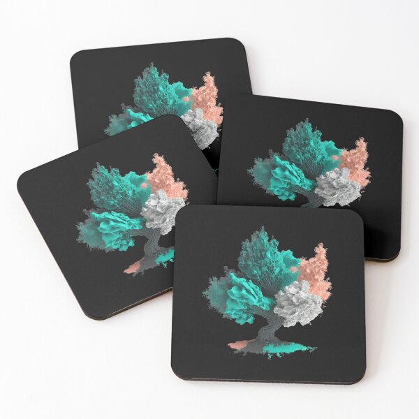 Item preview, Tree Fabric Art Peach Fuzz Mint Fantasy  designed and sold by Lelijo.