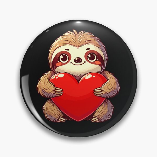 Item preview, Valentines Day Cute Funny Sloth With Heart Retro Vintage designed and sold by WildPalette-Art.