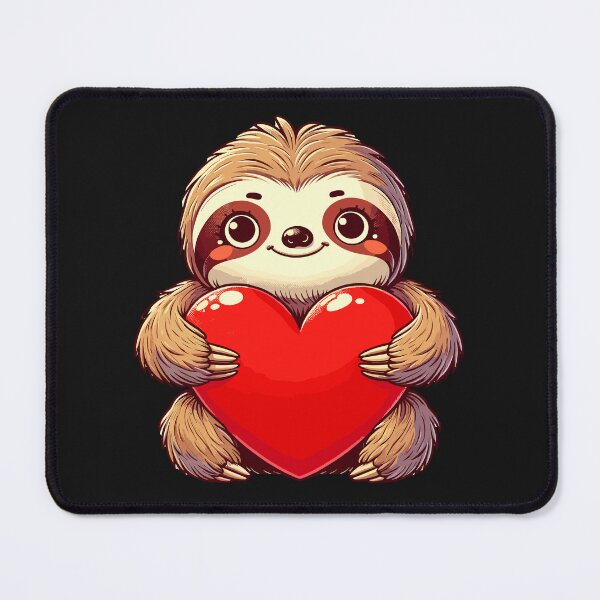 Item preview, Valentines Day Cute Funny Sloth With Heart Retro Vintage designed and sold by WildPalette-Art.