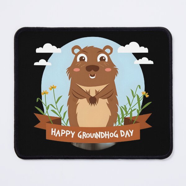 Item preview, Happy Groundhog Day designed and sold by Playful-Monster.