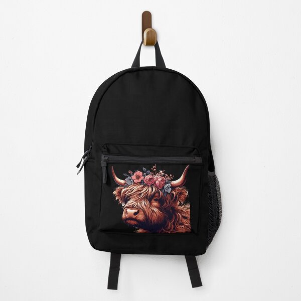Item preview, Funny scottish highland cow with flower crown designed and sold by TomFrontierArt.
