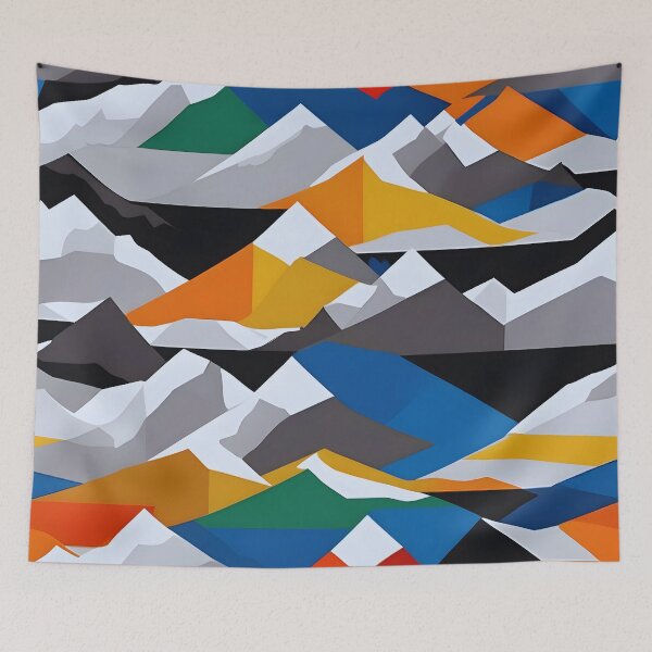 Item preview, Abstract Mountain Peaks designed and sold by colorvisionart.