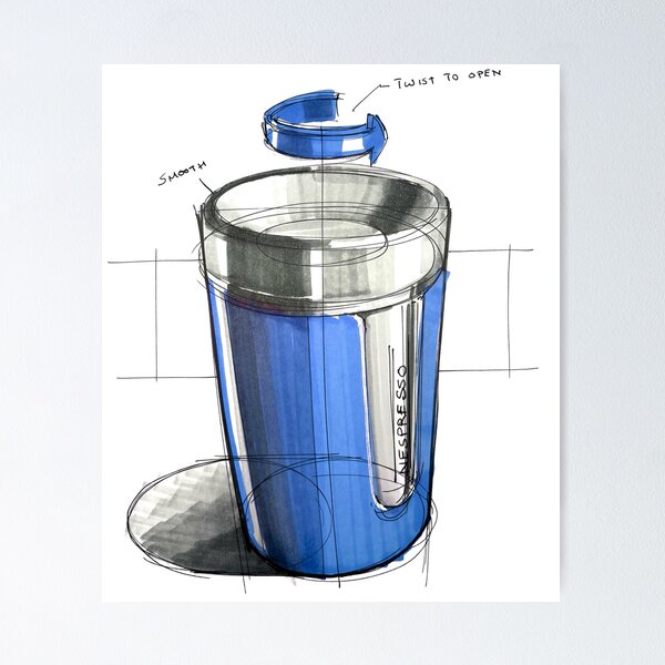 Item preview, Thermos Blue Industrial Design designed and sold by anahat-.