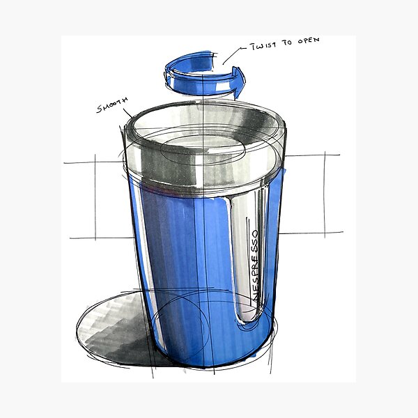 Item preview, Thermos Blue Industrial Design designed and sold by anahat-.