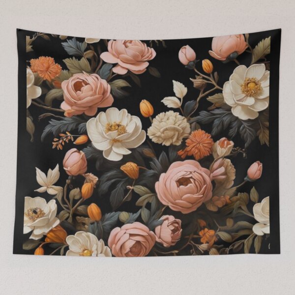 Item preview, Peach Cream Flowers Pattern T-Shirt designed and sold by Uday24.