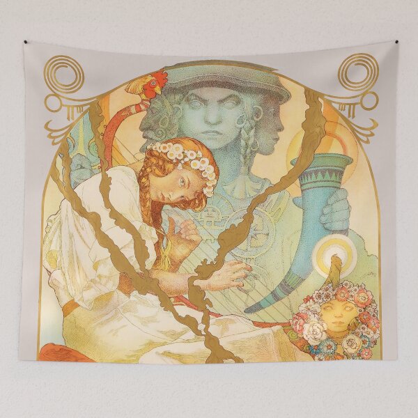 Item preview, HD. Slovanska Epopej Exhibition Full Poster, by Alphonse Mucha. (Original colors) designed and sold by MINDTHECHERRY.