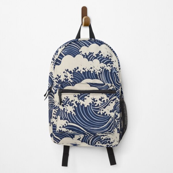 Artikelvorschau, Hokusai Wellen, maritimes Muster entworfen und verkauft von Mauswohn.