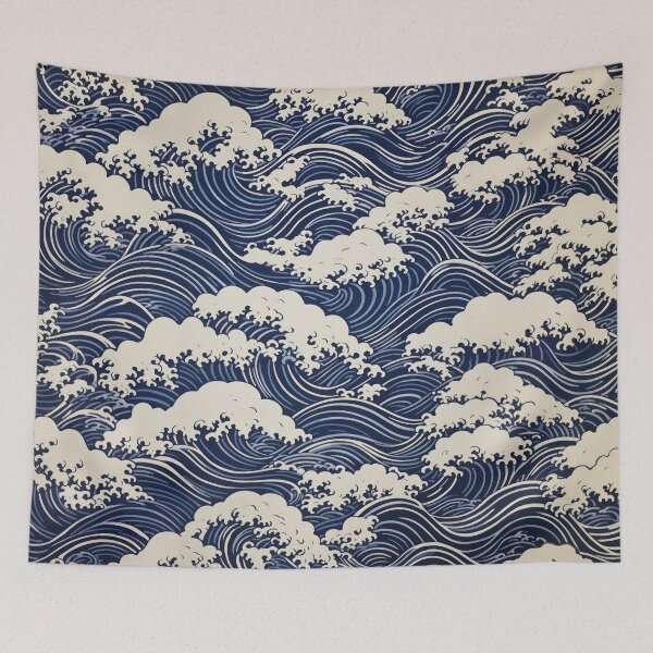 Item preview, Hokusai waves, maritime pattern designed and sold by Mauswohn.