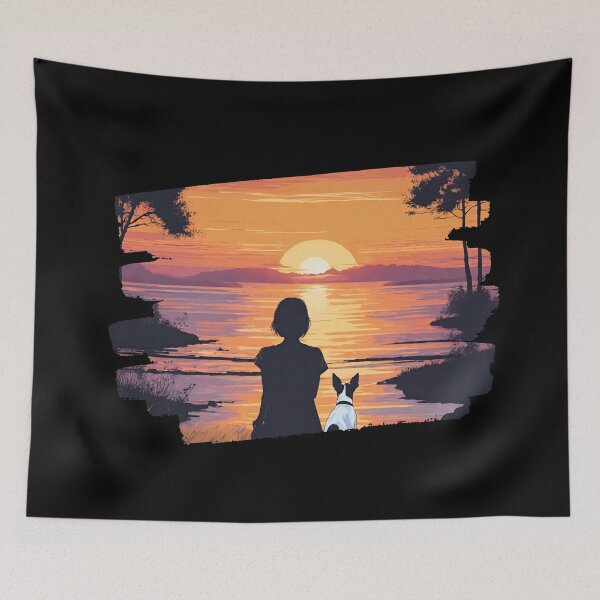 Item preview, Smooth Fox Terrier Sunset Terrier Lover designed and sold by CyberArtistOne.