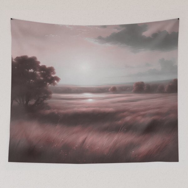 Item preview, Golden Horizon - Red Golden Hour Prairie designed and sold by colorvisionart.