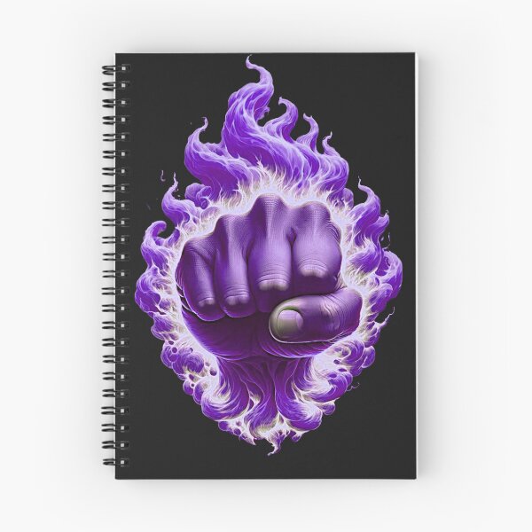 Item preview, Ignited Tenacity: The Fiery Fist of Resolve (Purple) designed and sold by Polisvh.