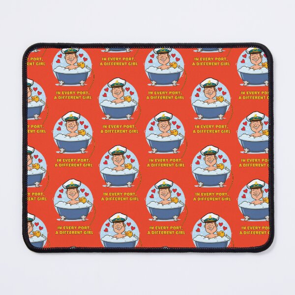 Item preview, Man in a sailor hat bathing in a bathtub with a rubber ducky designed and sold by HarridanCreates.