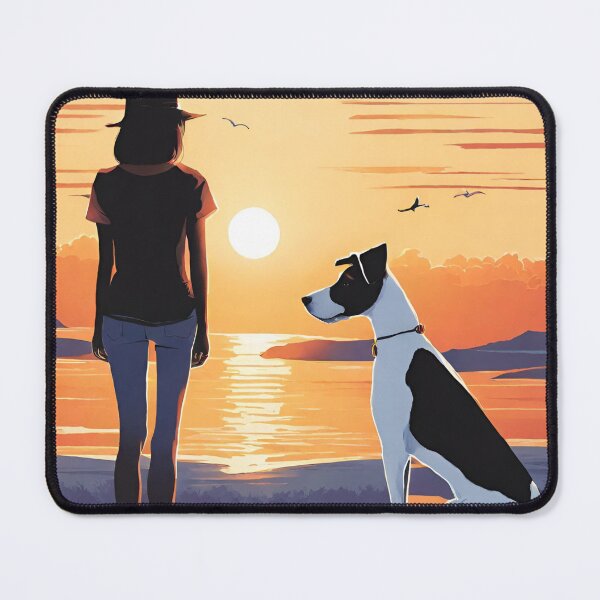Item preview, Smooth Fox Terrier Sunset Terrier Lover designed and sold by CyberArtistOne.